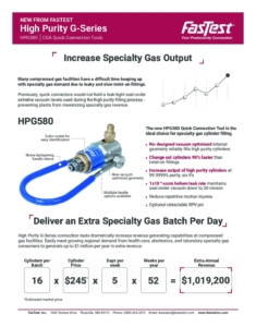 fastest HPGG580 data sheet cover